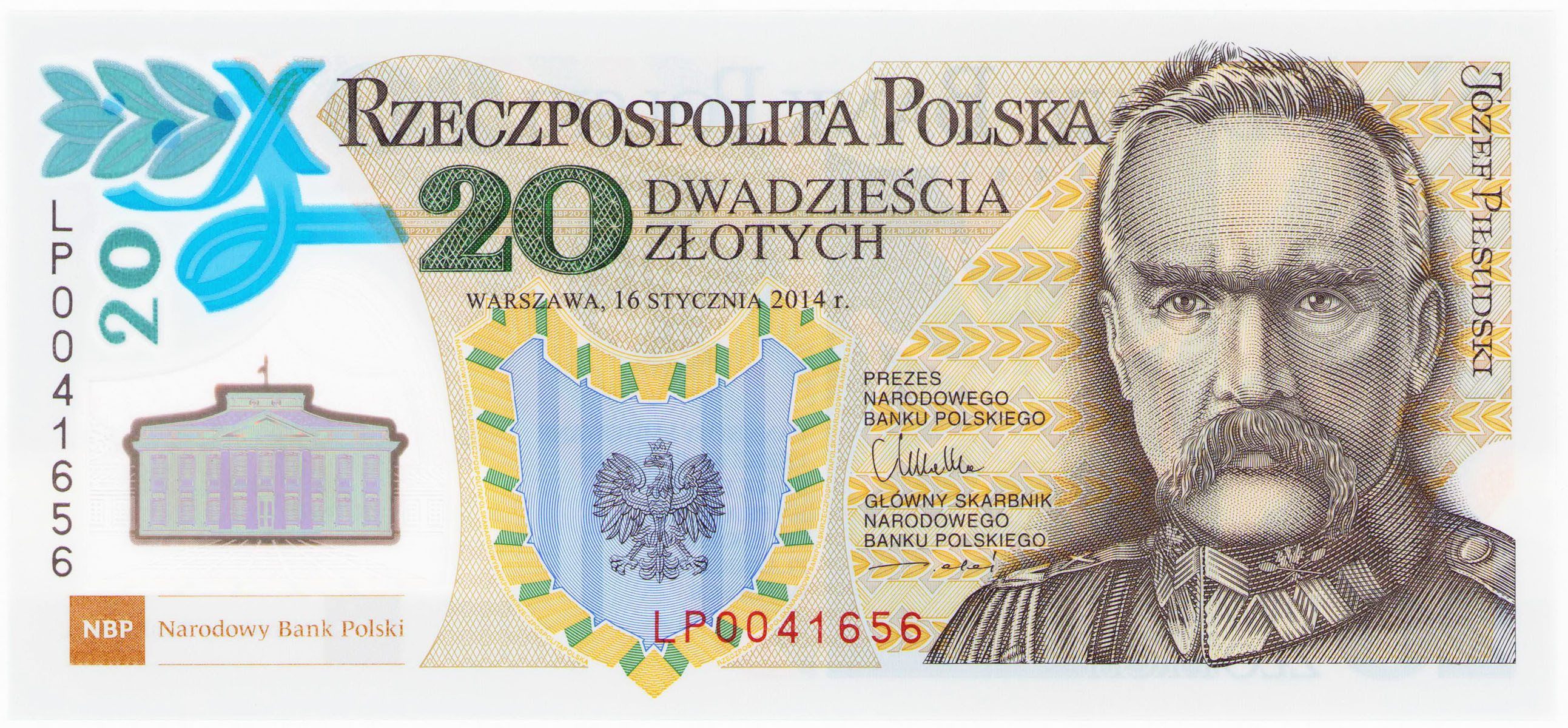 20 złotych 2014, Józef Piłsudski